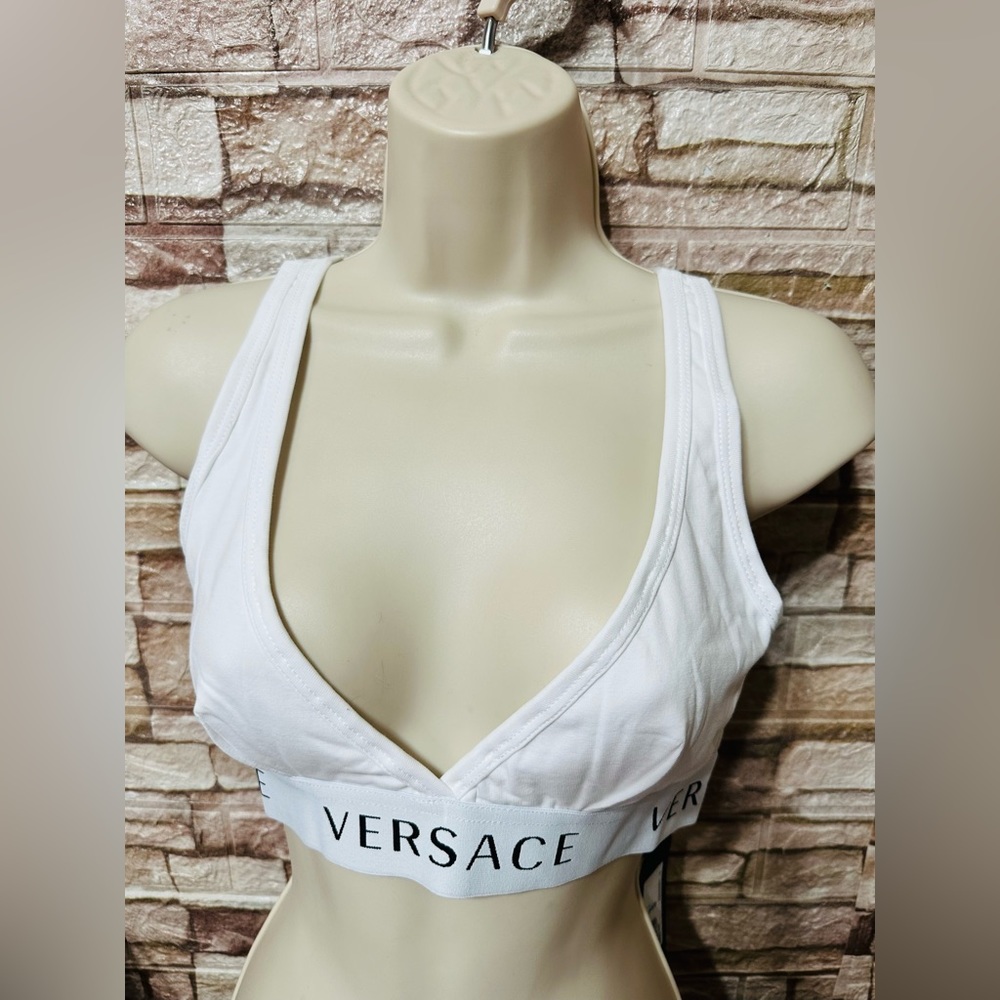 New Versace Women's White Bralette
